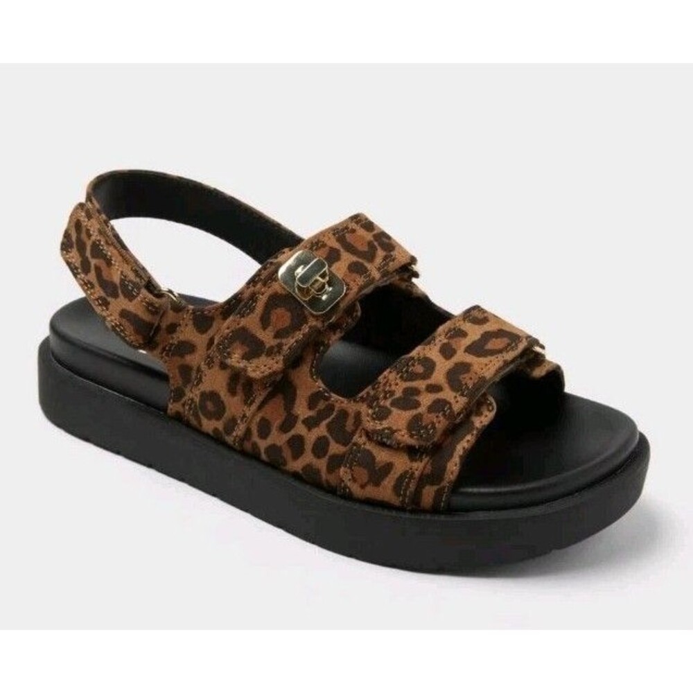 Kids' Verity Platform Hardware Sandals Leopard Print - art class choose size